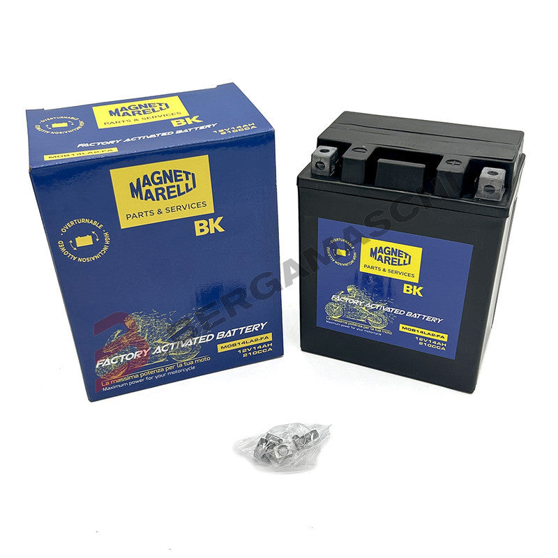BATTERIA AGM GEL PER MOTO 12V 14 Ah MARELLI YB14L-A2 APRILIA SCARABEO 500