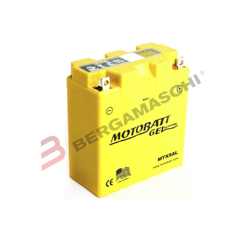 BATTERIA AGM GEL PER MOTO 12V MOTOBATT MTX5AL GEL YTX5L PIAGGIO VESPA ET2 50IE