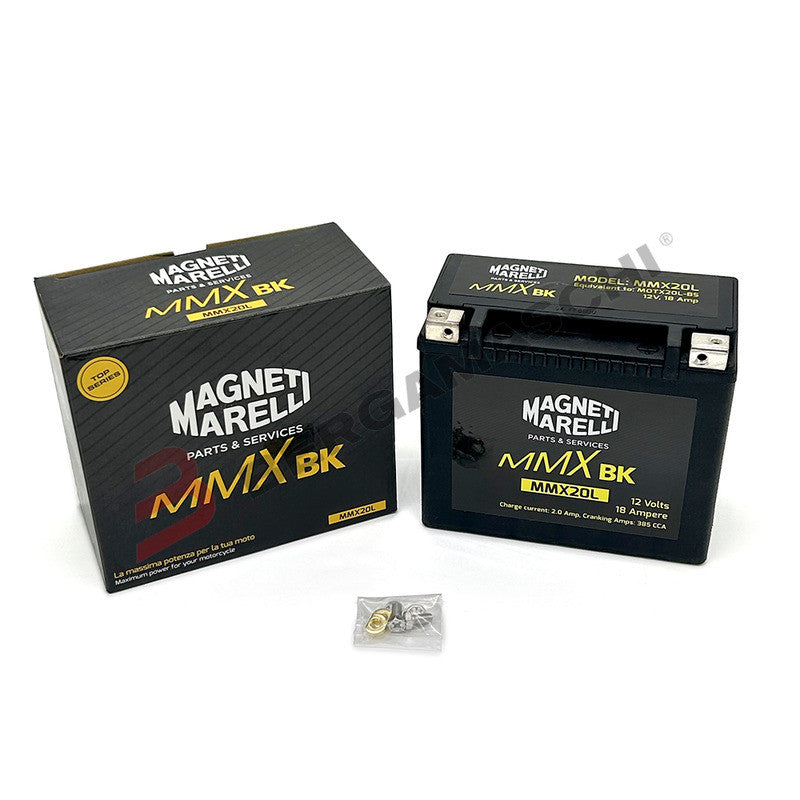 BATTERIA AGM GEL PER MOTO 12V 18 Ah MARELLI MMX20L YTX20L-BS ARCTIC CAT GUZZI