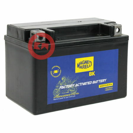 BATTERIA AGM GEL PER MOTO MARELLI YTX9 12V 8 Ah SUZUKI GSX-R 04>05 XMAX 250 05>