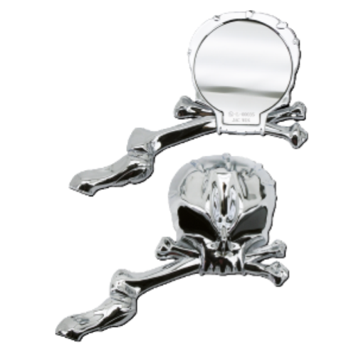Specchio Teschio cromato