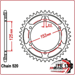 CORONA TRASMISSIONE PER MOTO JT 1301 Z42 JTR1301.42 HONDA CRF 300 L/A 21-22
