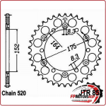 CORONA TRASMISSIONE PER MOTO JT 853 Z40 ZBK NERO JTR853.40ZBK 40 DENTI PASSO 520