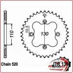 CORONA TRASMISSIONE PER MOTO JT 1350 Z38 ZBK NERO JTR1350.38ZBK 38 DENTI 520