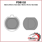 PASTIGLIE FRENO FERODO PER MOTO FDB132P KAWASAKI Z650 76>81 Z750 76>78 Z900