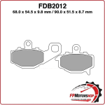 PASTIGLIE FRENO FERODO PER MOTO FDB2012EF KAWASAKI ZX-6RR NINJA 600 03>07 KLE