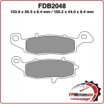 PASTIGLIE FRENI PER MOTO FDB2048EF KAWASAKI KLE VERSYS 650 09>13 ER-6F/6N