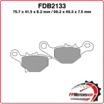 PASTIGLIE FRENI PER MOTO FDB2133EF KAWASAKI KLX 125 03>06 SUZUKI ADDRESS 110