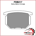 PASTIGLIE FRENI PER MOTO FDB217P SUZUKI GS 550 80>84 KATANA 81>83 GSX-S