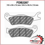 PASTIGLIE PASTICCHE FRENI PER MOTO FDB2287EF HERO PASSION PRO TR 97 14>14 XPRO
