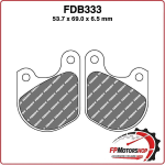 PASTIGLIE FRENI PER MOTO FDB333P HARLEY DAVIDSON XLH SPORTSTER 1000 78>83