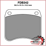 PASTIGLIE FRENI PER MOTO FDB342P DUCATI SPORT 750 74>76 TRIUMPH BONNEVILLE TWIN