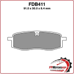 PASTIGLIE FRENI PER MOTO FDB411P YAMAHA TT S 250 87>92 N 600 85>00 YZ 490