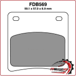 PASTIGLIE FRENI PER MOTO FDB569P SUZUKI GV CAVALCADE 1400 87>88 GSX F KATANA 600