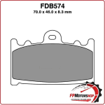 PASTIGLIE FRENI PER MOTO FDB574P KAWASAKI ZX-6R NINJA 600 94>97 ZX-7R 750