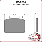 PASTIGLIE FRENI PER MOTO FDB736P BMW K75 RT 750 94>00 K100 LT 1000 88>92 R100 R