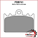PASTIGLIE PASTICCHE FRENI PER MOTO FDB741P KAWASAKI ZXR 400 RR 92>02