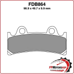 PASTIGLIE FRENI PER MOTO FDB864P TRIUMPH DAYTONA SUPER III 900 94>97 YAMAHA FZR