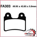 PASTIGLIE FRENI PER MOTO BETA REV 3RR ENDURO 03> EBC FA303TT ORGANICA OFF ROAD