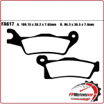 PASTIGLIE FRENI TT PER CAN AM OUTLANDER 800/1000 21> RENEGADE EBC FA617TT