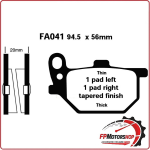 PASTIGLIE FRENI PASTICCHE PER MOTO YAMAHA RD250/400 78>79 EBC FA041 ORGANICA
