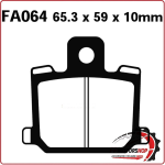 PASTIGLIE FRENI PER MOTO YAMAHA RD 250/350 80> ANTERIORE FA064 ORGANICA