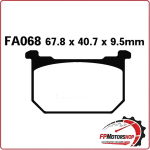PASTIGLIE FRENI PER MOTO KAWASAKI GPZ 550/750 1100 82> EBC FA068 ORGANICA
