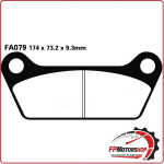 PASTIGLIE FRENI PER MOTO HARLEY FL FLT 80>85 POSTERIORE EBC FA079 ORGANICA