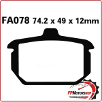 PASTIGLIE FRENI PER MOTO HARLEY XL FX FXD FXST >87 POSTERIORE EBC FA078 ORGANICA
