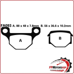 PASTIGLIE PASTICCHE FRENI PER MOTO SUZUKI GS125 EBC FA093 ORGANICA