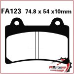 PASTIGLIE FRENI PER MOTO YAMAHA TDM 850 >95 ANTERIORE EBC FA123 ORGANICA