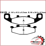 PASTIGLIE FRENI PER MOTO KAWASAKI GPZ 900 90>02 POSTERIORE EBC FA129 ORGANICA