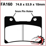 PASTIGLIE FRENI PER MOTO YAMAHA TDM 850 FZR 600 R ANTERIORE EBC FA160 ORGANICA
