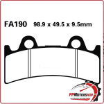 PASTIGLIE FRENI PER MOTO YAMAHA YFZ750 RR >97 ANTERIORE EBC FA190 ORGANICA