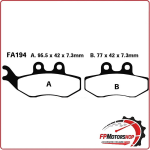PASTIGLIE FRENI PER MOTO APRILIA RS RX MX 50 ANTERIORE 95>05 EBC FA194 ORGANICA