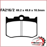 PASTIGLIE FRENI PER MOTO PINZA PERFORMANCE 4 PIST. RACE OVERSIZE EBC FA216/2