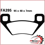 PASTIGLIE FRENI PER MOTO QUAD CAT ANTERIORE/POST. 250/650 05> EBC FA395TT