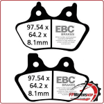 PASTIGLIE FRENI PER MOTO HARLEY 06>07 PINZA 4 PISTONCINI EBC FA400 ORGANICA