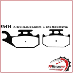 PASTIGLIE FRENI PER MOTO SUZUKI 700 KINGQUAD 05>07 ANTERIORE DX EBC FA414TT