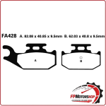 PASTIGLIE FRENI PER MOTO YAMAHA YXR 66 RHINO YFM700 RAPTOR 06> POSTERIORE EBC