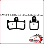 PASTIGLIE FRENI PER MOTO YAMAHA YZF R1 07> MT01 ANTERIORE EBC FA442/4 ORGANICA