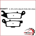 PASTIGLIE FRENI PER QUAD YFM 700 GRIZZLY 07> ANTERIORE DX EBC FA444TT ORGANICA