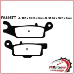 PASTIGLIE FRENI PER QUAD YFM 700 GRIZZLY 07> POSTERIORE DX EBC FA446TT ORGANICA