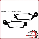 PASTIGLIE FRENI PER MOTO YAMAHA YZ250 07> ANTERIORE EBC FA450TT ORGANICA