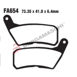 PASTIGLIE PASTICCHE FRENI PER MOTO HM CRE 50/125 EBC FA654 50 10> ANTERIORE