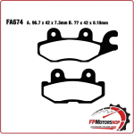 PASTIGLIE FRENI PER YAMAHA YXM 700E 14> POSTERIORE SX QUAD 700