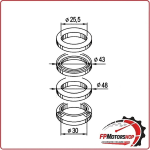 KIT RALLE STERZO PER PEUGEOT 50 SPEEDFIGHT KISBEE VIVACITY OKYAMI CUSCINETTI