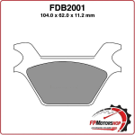 PASTIGLIE FRENO PER MOTO FDB2001SG HARLEY DAVIDSON FXSTC SOFTAIL CUSTOM 1340