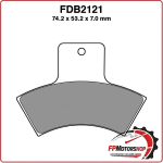 PASTIGLIE FRENO PER MOTO FDB2121SG POLARIS TRAIL BLAZER 250 99>04 XPLORER 400