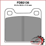 PASTIGLIE FRENO PER MOTO FDB2136SG LYN GRAN TOURING 700 98>00 RAVE SPECIAL 0